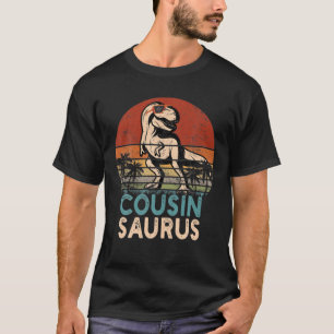 Retro Vintager Cousin Dinosaur Cousin Geschenk Mat T-Shirt