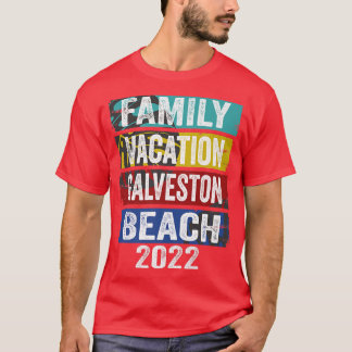 Retro Vintager Familienurlaub 2022 Teas Galveston T-Shirt