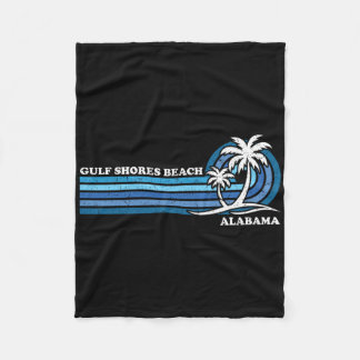 Retro Vintager Familienurlaub Alabama Golfküste Fleecedecke