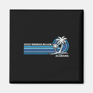Retro Vintager Familienurlaub Alabama Golfküste Magnet