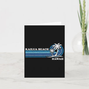 Retro Vintager Familienurlaub Hawaii Kailua Beach Karte