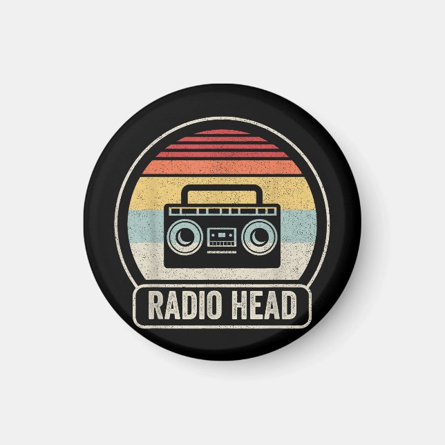 Retro-Vintager Funkkopf Magnet (Vorne)