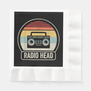 Retro-Vintager Funkkopf Serviette
