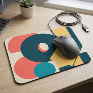 Retro Vintager geometrischer Risograph, Risoprint Mousepad