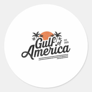 Retro Vintager Golf of US America 2025 American Fl Runder Aufkleber