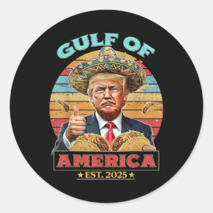 Retro Vintager Golf von USA Amerika 2025 Mexiko Fi Runder Aufkleber