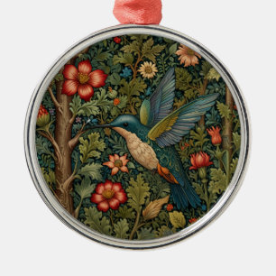 Retro Vintager Jugendstil-Kolibri Ornament Aus Metall