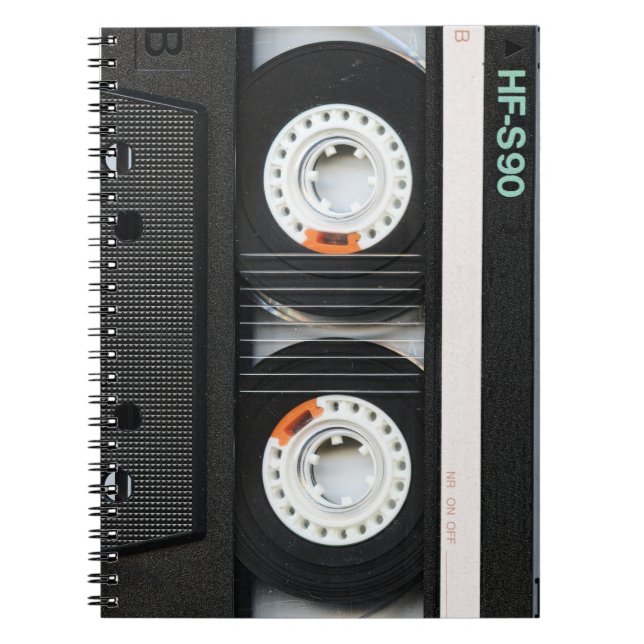 Retro Vintager Kasette-Recorder-70er-80er Notizblock (Vorderseite)