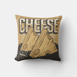 Retro Vintager klassischer Grunge Gelbkäse Kissen