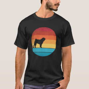 Retro Vintager Mops Hunde und süße Tier 7 T-Shirt
