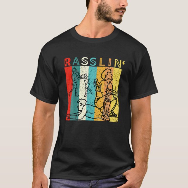 Retro Vintager Rasslin' Pro Wrestling-Lüfter T-Shirt (Vorderseite)