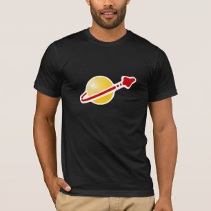 Retro Vintager Raum-Logo-T - Shirt