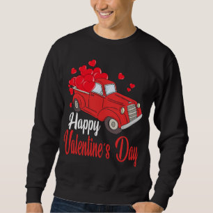 Retro Vintager roter LKW Herbst Happy Vale Sweatshirt