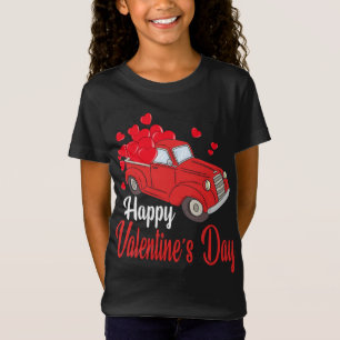 Retro Vintager roter LKW Herbst Happy Vale T-Shirt