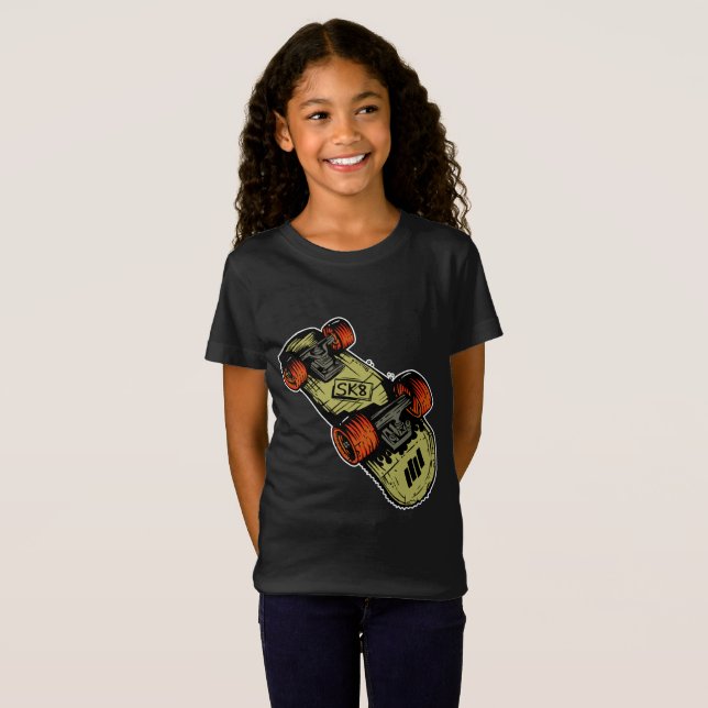 Retro Vintager skateboarding T - Shirt des (Vorne ganz)