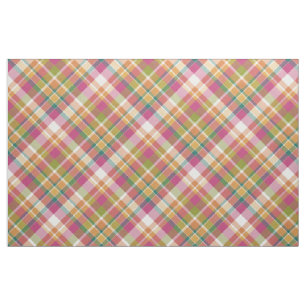 Retro Vintager Sommer Karierten Tartan Squares Mus Stoff