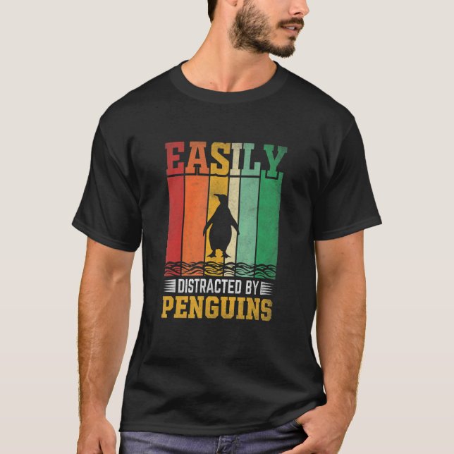 Retro Vintager Sonnenuntergang leicht von Pinguine T-Shirt (Vorderseite)