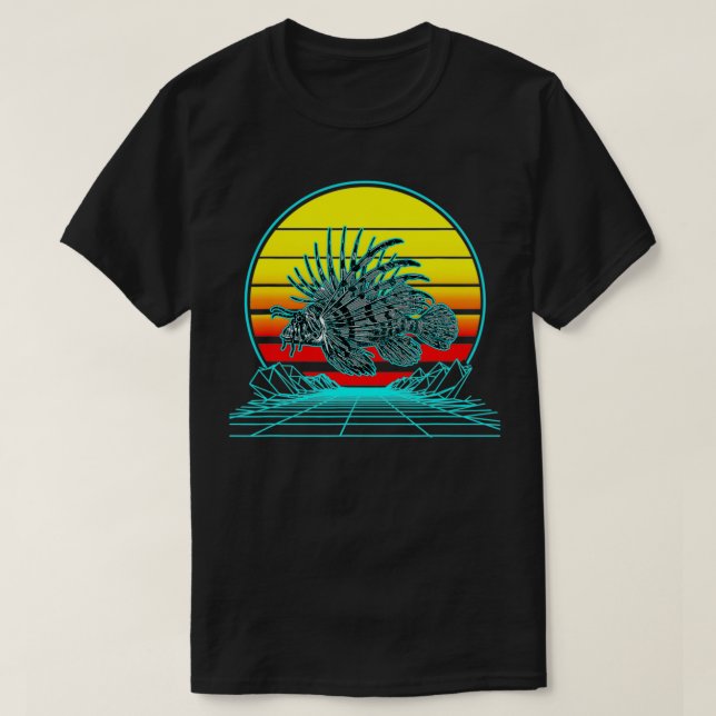 Retro-Vintager Sonnenuntergang T-Shirt (Design vorne)