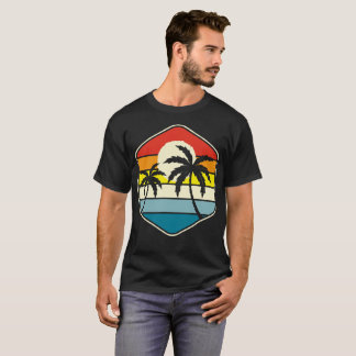 Retro Vintager Sonnenuntergang Unisex T-Shirt