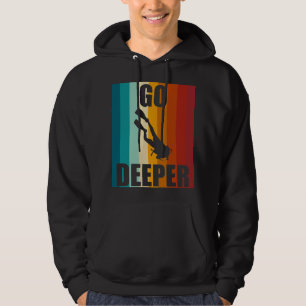 Retro Vintager Tauchgang Tiefer tauchen Flag Hoodie