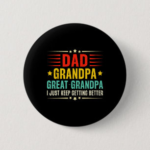 Retro Vintager Vater Großartiger Großvater Cooler Button