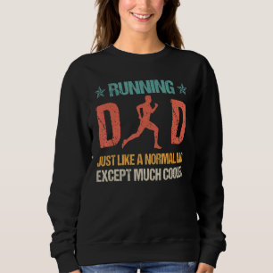 Retro Vintager Vater Runner Running Vater viel Coo Sweatshirt
