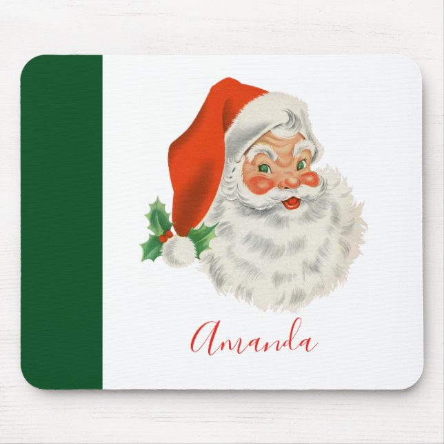 Retro Vintager Weihnachtsmann Mousepad (Vorne)