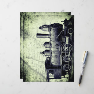 Retro, Vintager Zug, Steampunk-Stil, Scifi-Thema