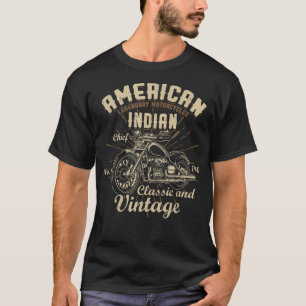 Retro Vintages amerikanisches Motorrad für Old Bik T-Shirt