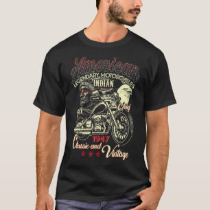 Retro Vintages amerikanisches Motorrad indisch für T-Shirt