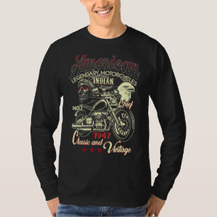 Retro Vintages amerikanisches Motorrad indisch für T-Shirt