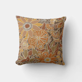 Retro-Vintages Blumenmuster Kissen