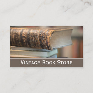 Retro, Vintages Buch-Speicher-Foto - Visitenkarte