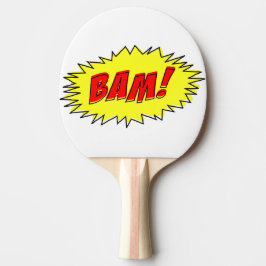 Retro Vintages Comic Bam Ping Pong Paddle Tischtennis Schläger