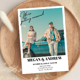 Retro Vintages Foto Hochzeit Einladung