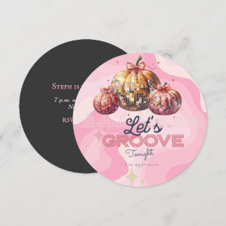 Retro Vintages Geburtstagsthema, Disco Ball Pumpki Einladung