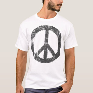 Retro Vintages gestörtes Design - Friedenszeichen T-Shirt