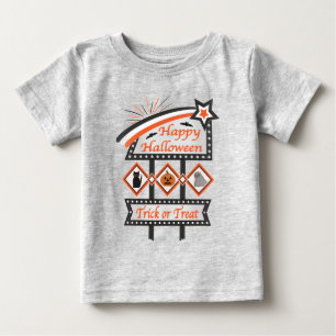 Retro Vintages Halloween-Zeichen - Trick oder Tret Baby T-shirt