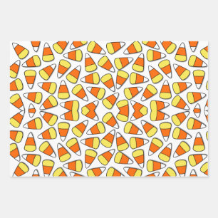 Retro Vintages Halloween-Zuckermais Geschenkpapier Set