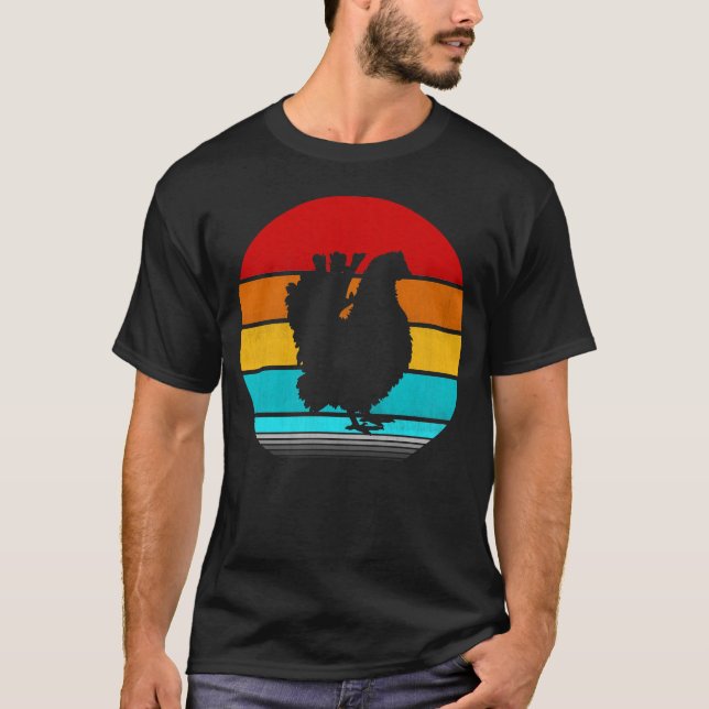 Retro-Vintages Huhn T-Shirt (Vorderseite)