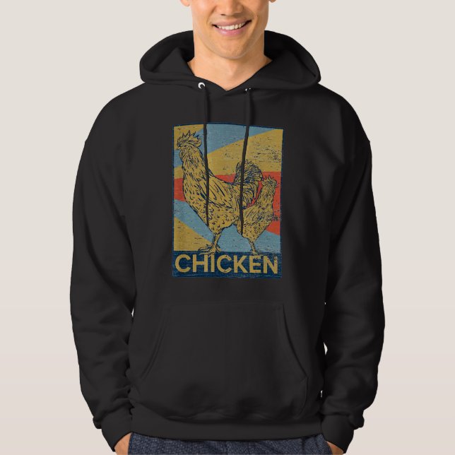 Retro-Vintages Hühnchen Hoodie (Vorderseite)