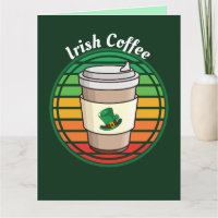 Retro Vintages Irish Coffee Hot Drink zu gehen