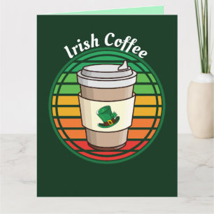 Retro Vintages Irish Coffee Hot Drink zu gehen Karte