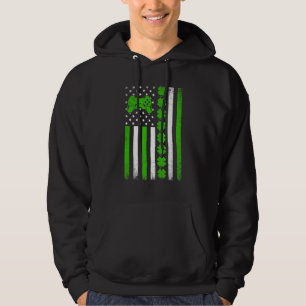 Retro Vintages Irish USA Flag Sport Video Game St  Hoodie