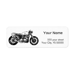 Retro Vintages Motorrad beunruhigte Grafik