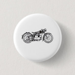 Retro Vintages Motorrad _ I Liebe Mein Motorrad Button