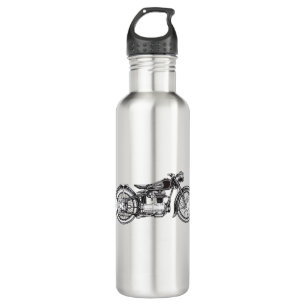 Retro Vintages Motorrad _ I Liebe Mein Motorrad Edelstahlflasche