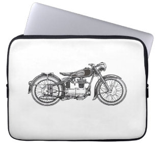 Retro Vintages Motorrad _ I Liebe Mein Motorrad Laptopschutzhülle