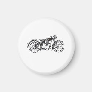 Retro Vintages Motorrad _ I Liebe Mein Motorrad Magnet
