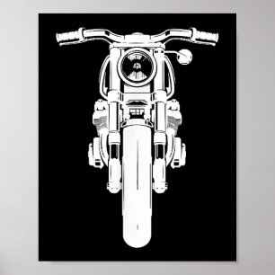 Retro Vintages Motorrad I Liebe mein Motorrad Poster